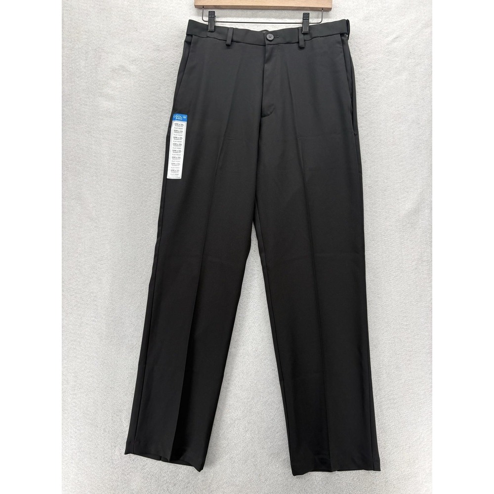 Haggar Cool 18 Pro Dress Pants Mens 32x32 Black Classic Stretch Wrinkle Free NWT
